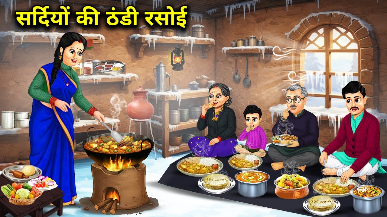 सर्दियों की ठंडी रसोई || Cold Winter Kitchen || Cartoon Video || Kahaniyo Ka Pitara