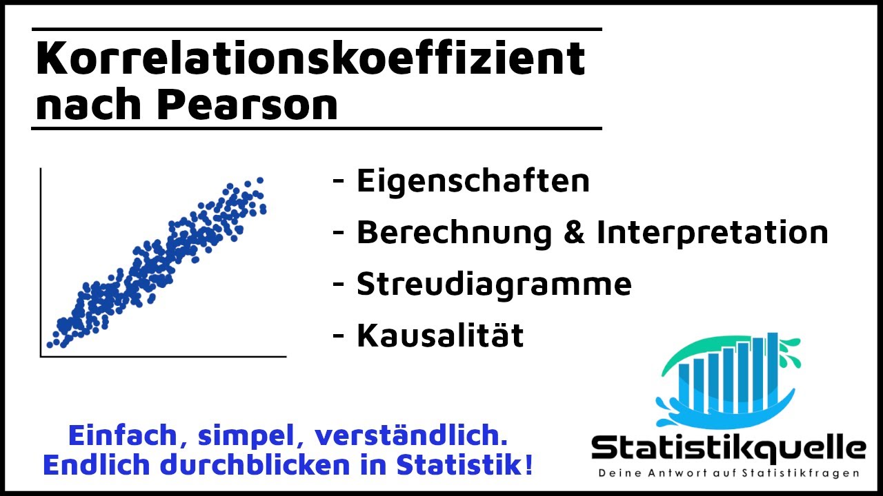 Pearson Korrelationskoeffizient - einfach erklärt