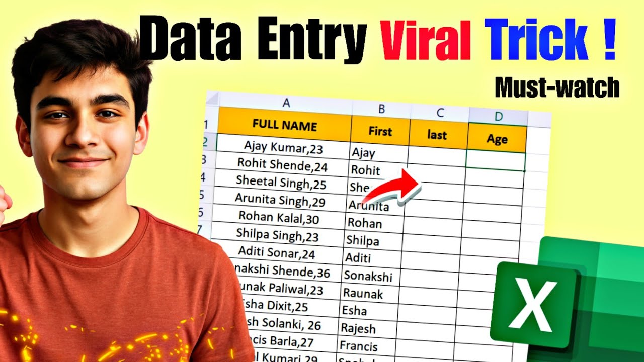 MS-Excel Data Entry Shortcut | Viral Trick | MS Excel Interview and Answer | MS Excel Tutorials