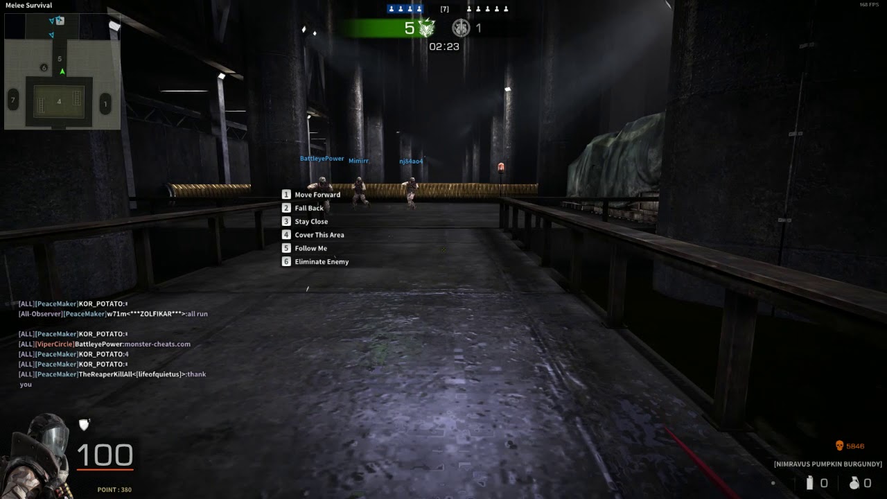 Black Squad hacker in Melee Survival