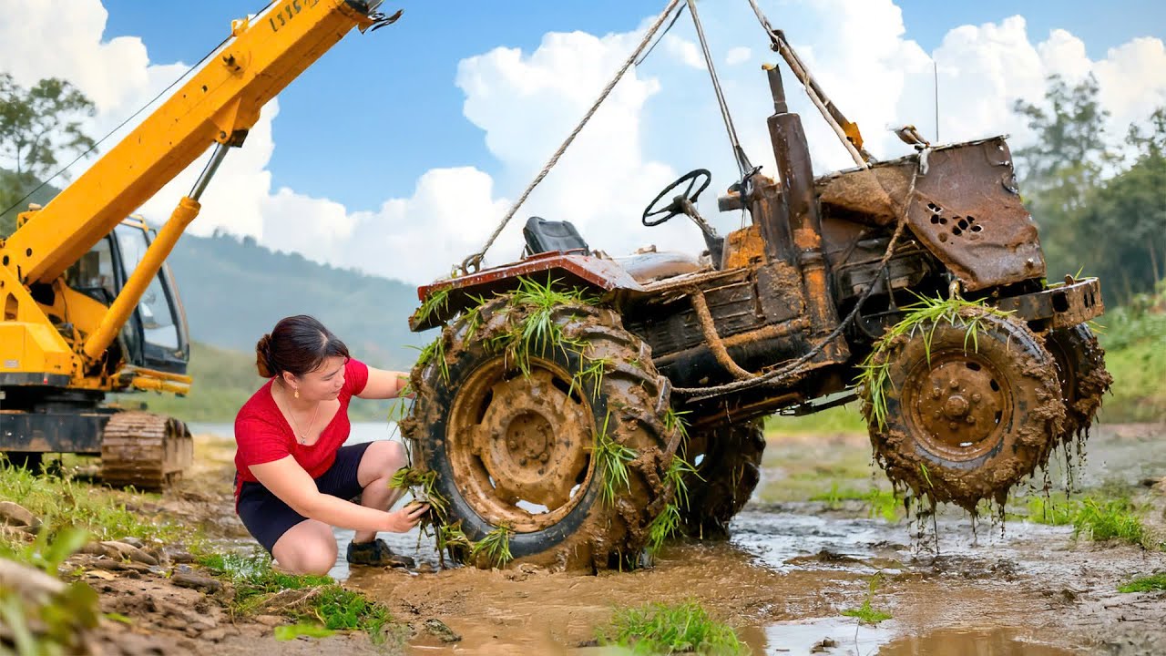 Complete Restoration of a Yanmar YM1500 Tractor Found Underwater
