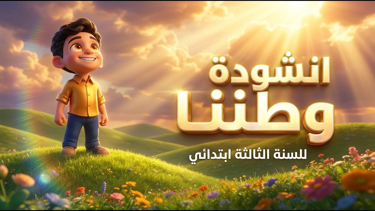 أنشودة وطننا🎵~ لنا وطن رعاه الله ~ السنة الثالثة ابتدائي [مع الكلمات]