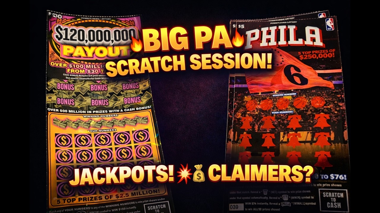 🎉🎉 Scratching $5 76ers Tickets and a $30 Million Dollar Payout 🎉🎉