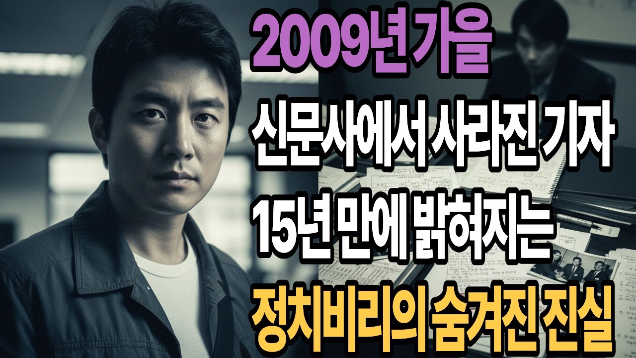 2009년 가을, 신문사에서 사라진 기자, 15년 만에 밝혀지는 정치비리의 숨겨진 진실