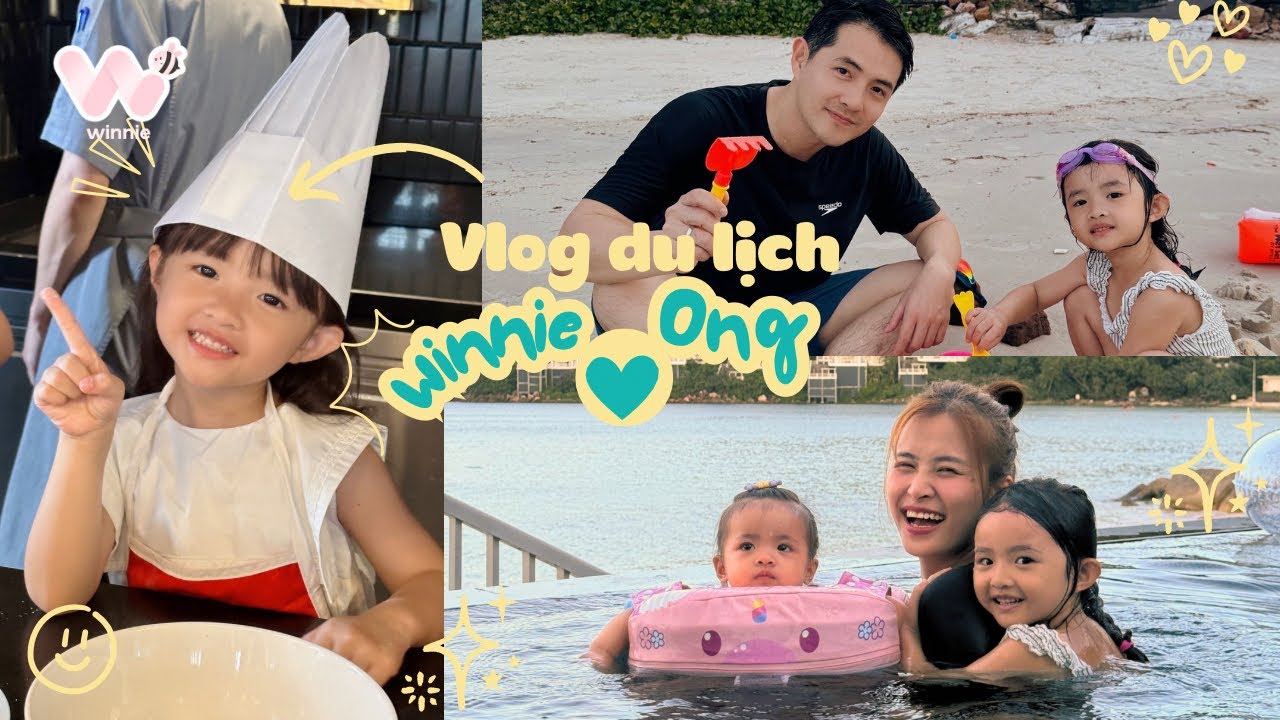 Vlog du lịch Phú Quốc, Winnie trải nghiệm làm bánh, lặn biển, thả diều siêu thích thú cùng ba mẹ