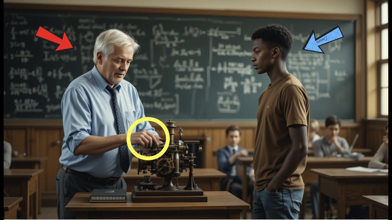 Un élève noir répare un moteur “impossible” en 5 sec et choque toute la classe.