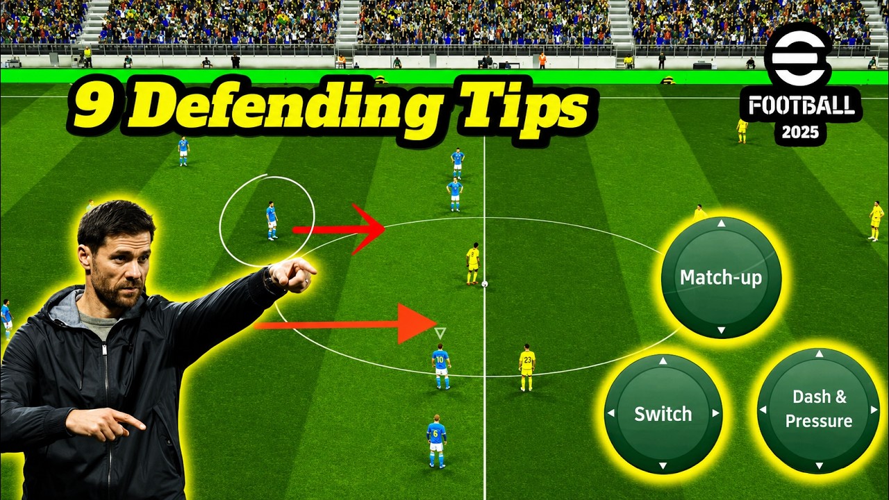 9 Defending Tips & Tricks To Make you Pro!! eFootball 2025 Mobile🎮