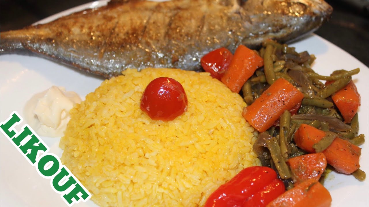 POISSON,LiKOUF AU FOUR / AUX RIZ ET LEGUMES.