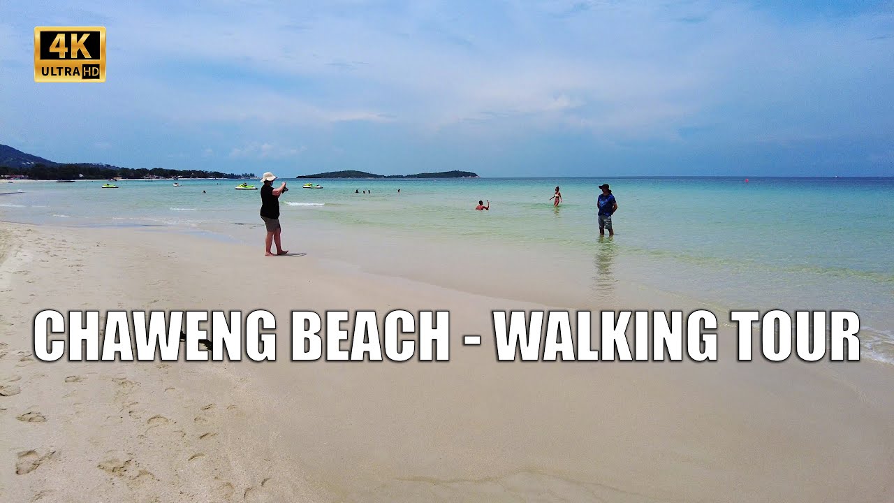4K Koh Samui Chaweng beach 2 May 2022 - Virtual walking tour | Streets of Thailand