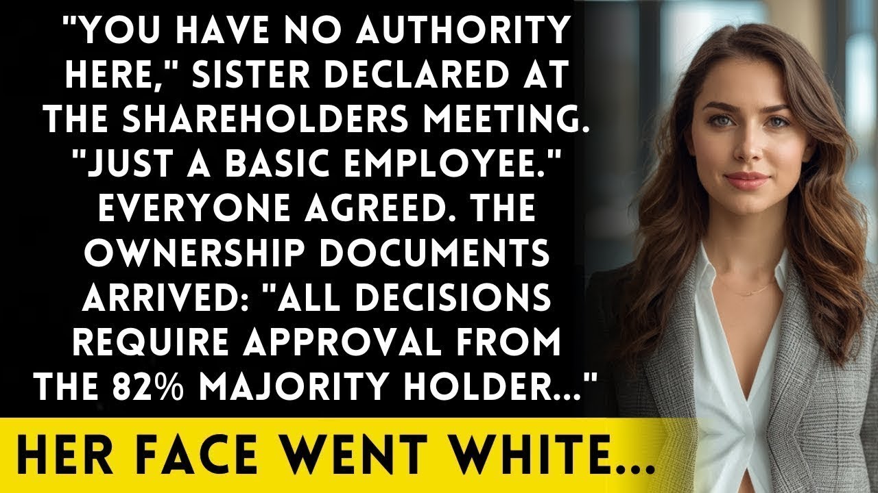 My Sister Blocked Me From Company Decisions — She Didn’t Know I’m the Silent Majority Owner