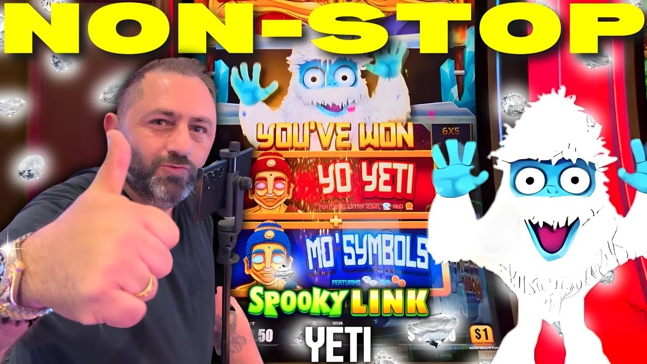 😱👻 Боже мой! Непрекращающиеся джекпоты!! Я не мог проиграть в SPOOKY LINK YETI в Лас-Вегасе 🎰🔥