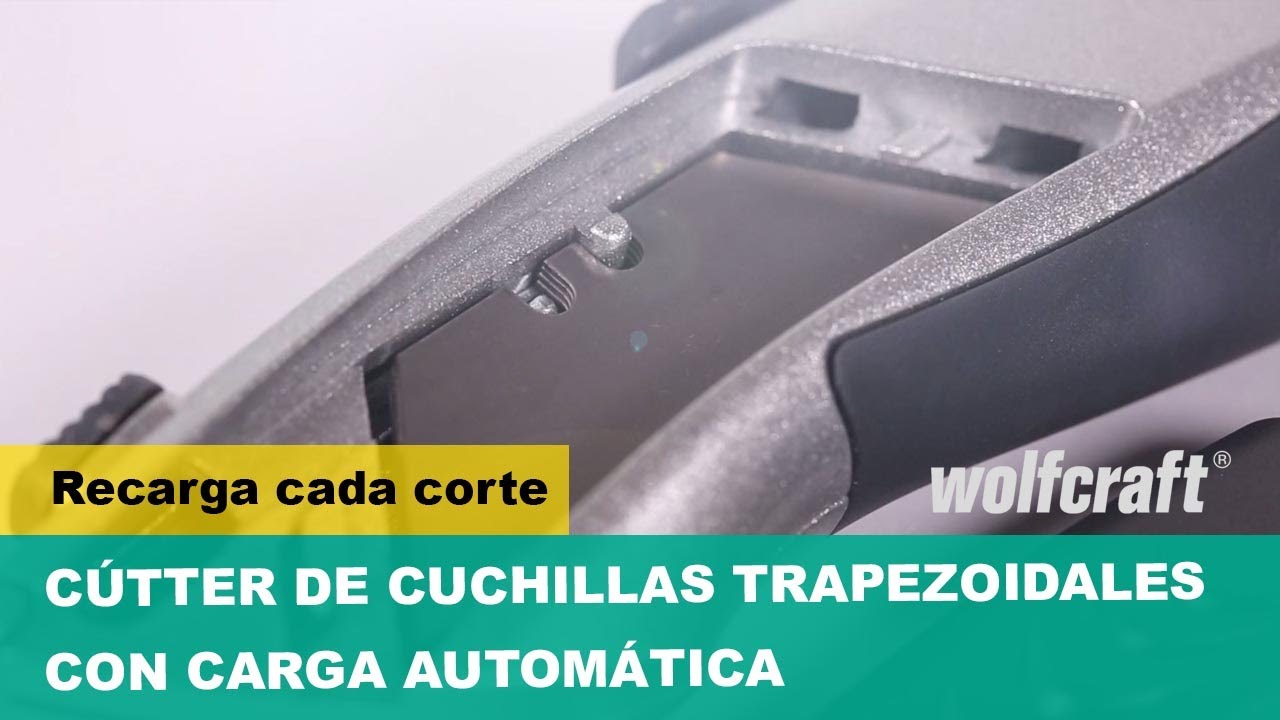 Cuter trapezoidal, afilado al máximo, tiene recarga cada corte y es de wolfcraft