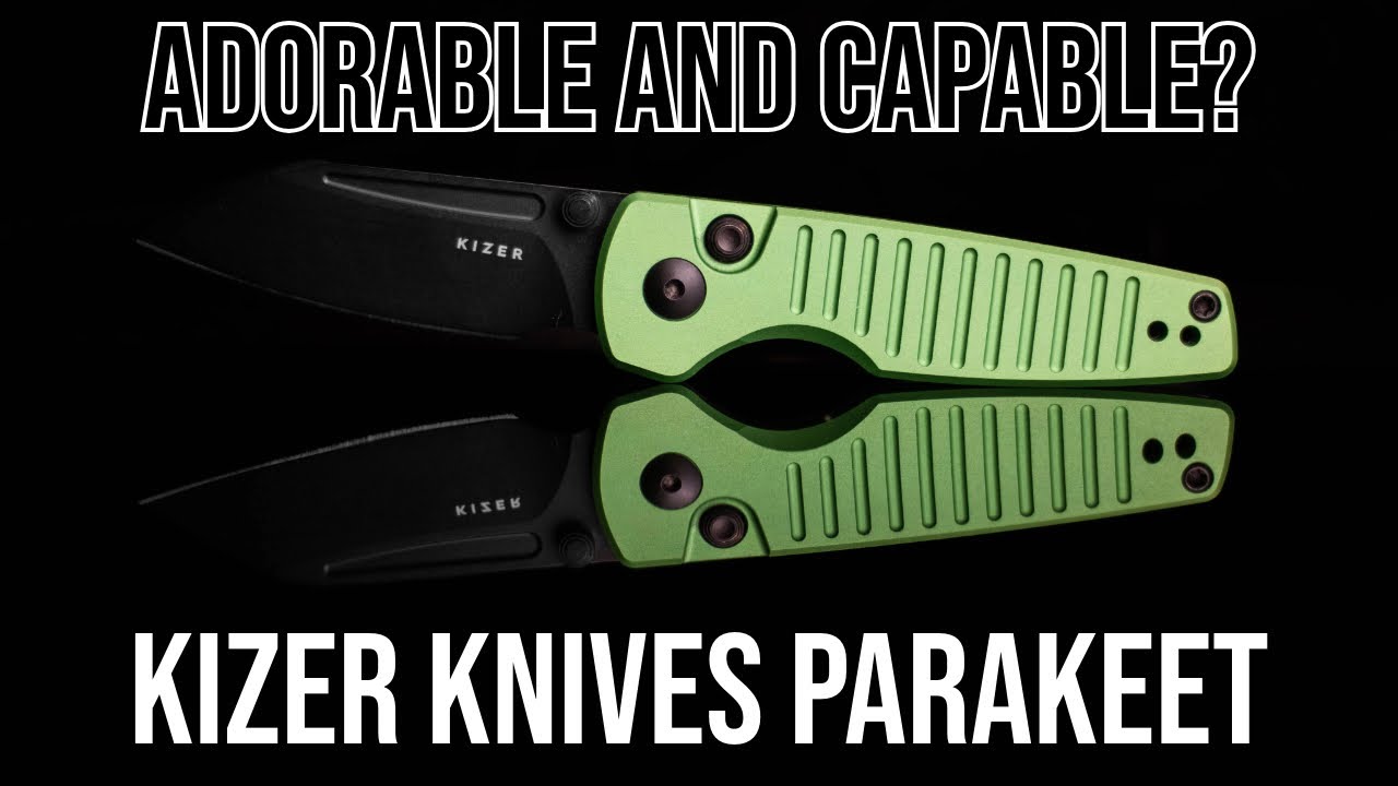 Tiny, Affordable, And Green! - Kizer Knives Parakeet (Button Liner Lock)