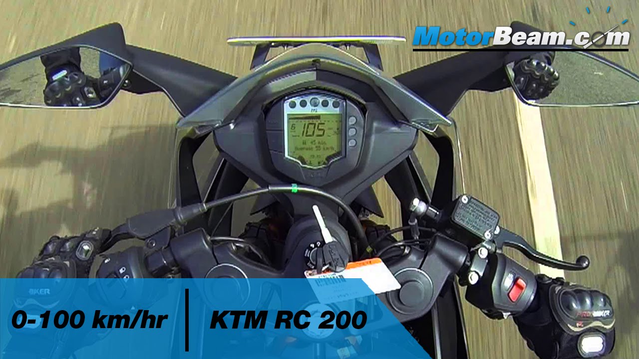 KTM RC 200 - 0-100 km/hr | MotorBeam