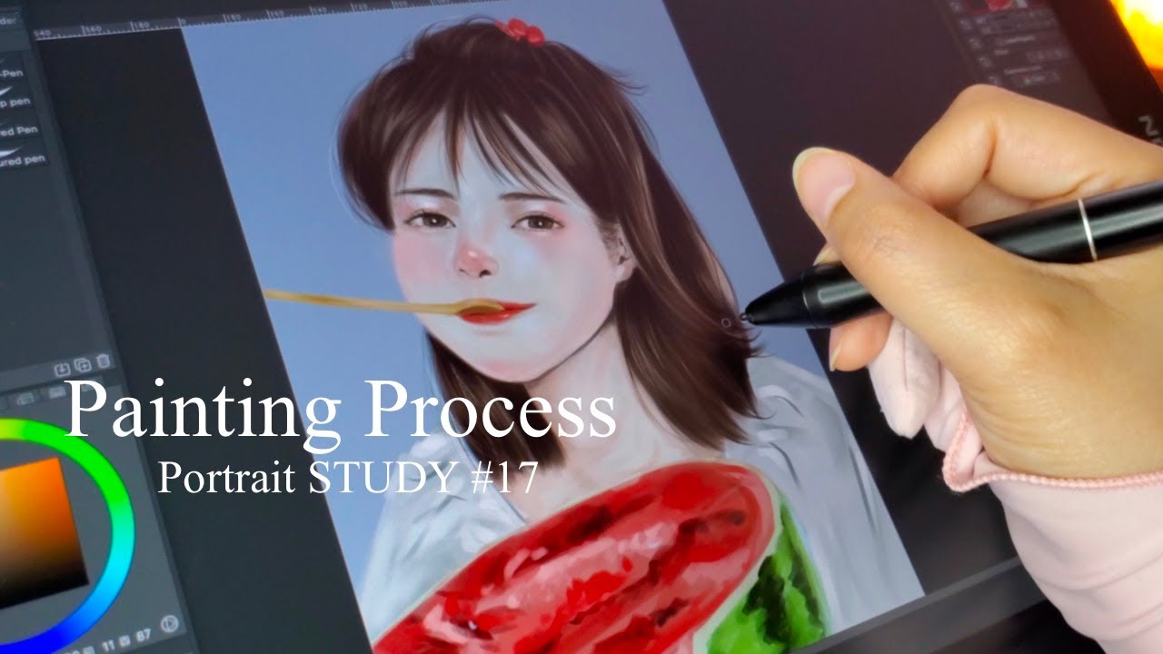 Digital Portrait STUDY # 17  - CSP painting process
