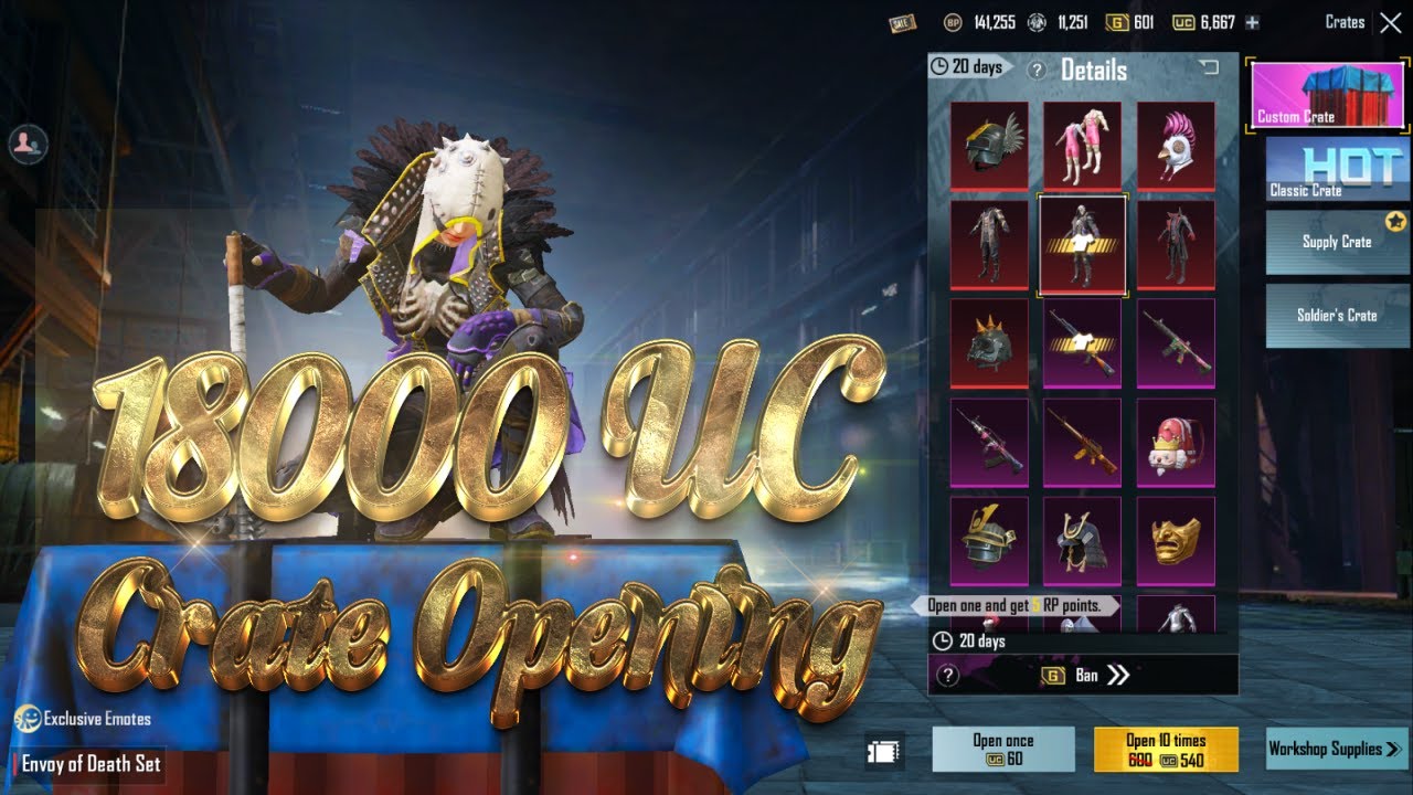 New Custom Crate Opening Pubg Mobile | 18000 UC Lucky Mythic Crate Opening