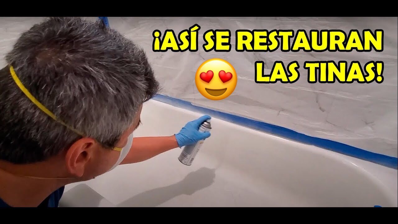RESTAURACIÓN DE TINA de baño con EPOXY en spray!🛁✨