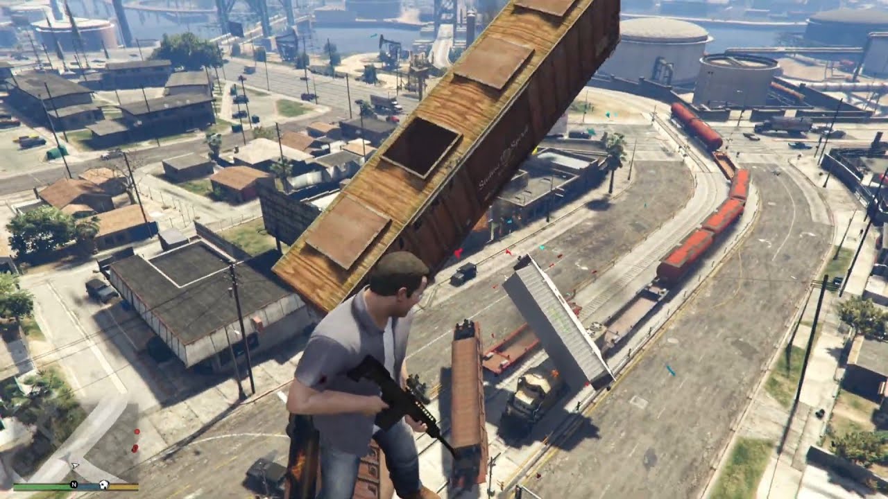gta v train derail and blast 🔥