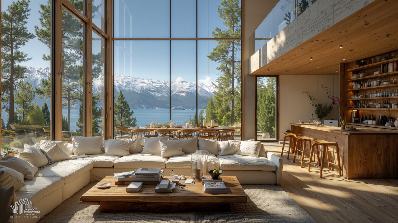 Quiet Jazz Music in a Forest by the Lake 🌿 Cozy Living Room Jazz Ambience for Focus & Study