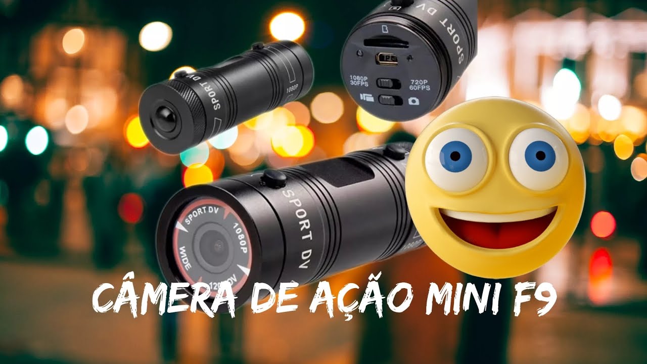 Câmera de ação Mini F9 como ficou a filmagem a noite?
