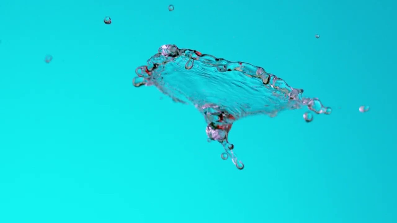 High-Speed water shot up to collide with falling water.