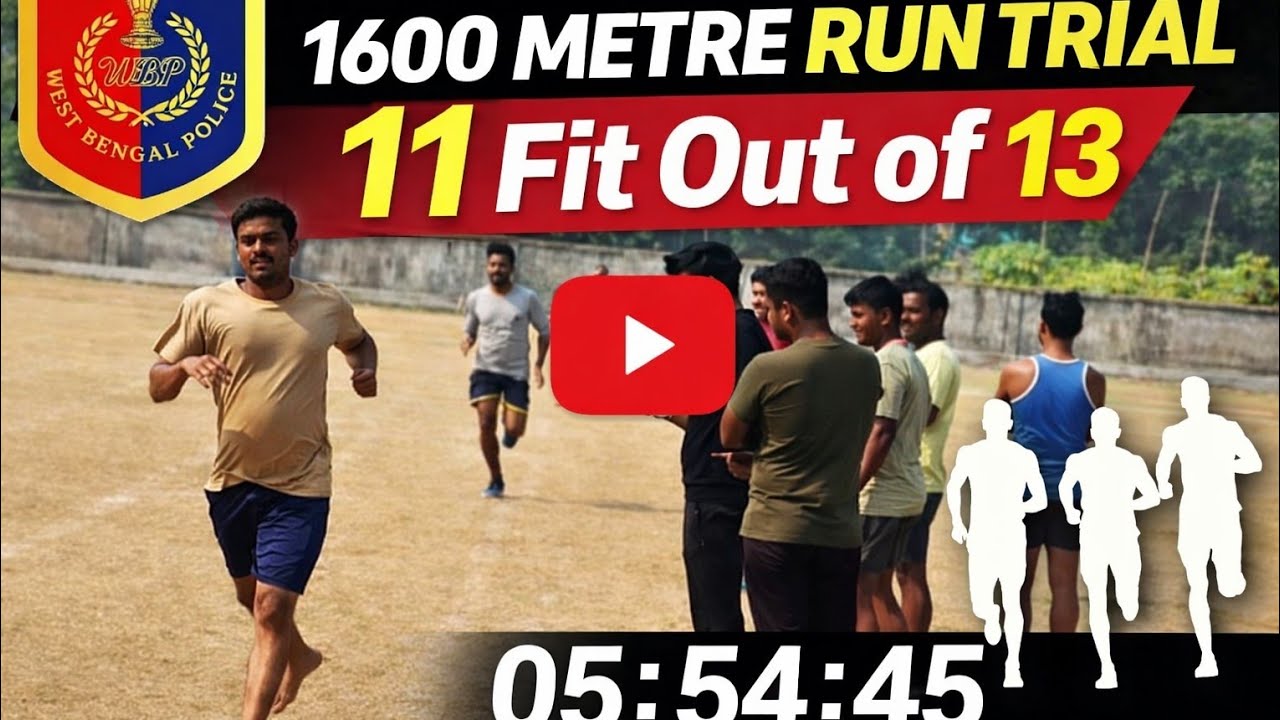 1600 metre run trail within 6 minutes 30 second 