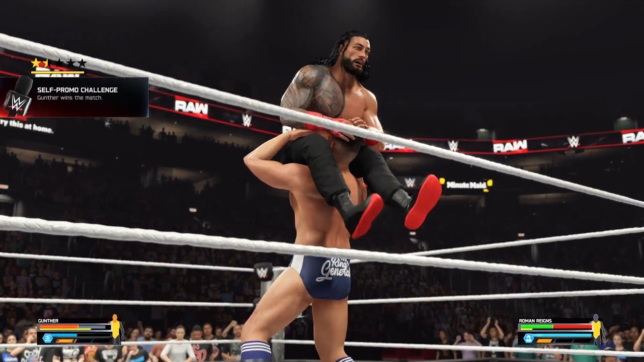 Roman Reigns Vs Gunther WWE Universe Mode WWE 2K25 Gameplay 