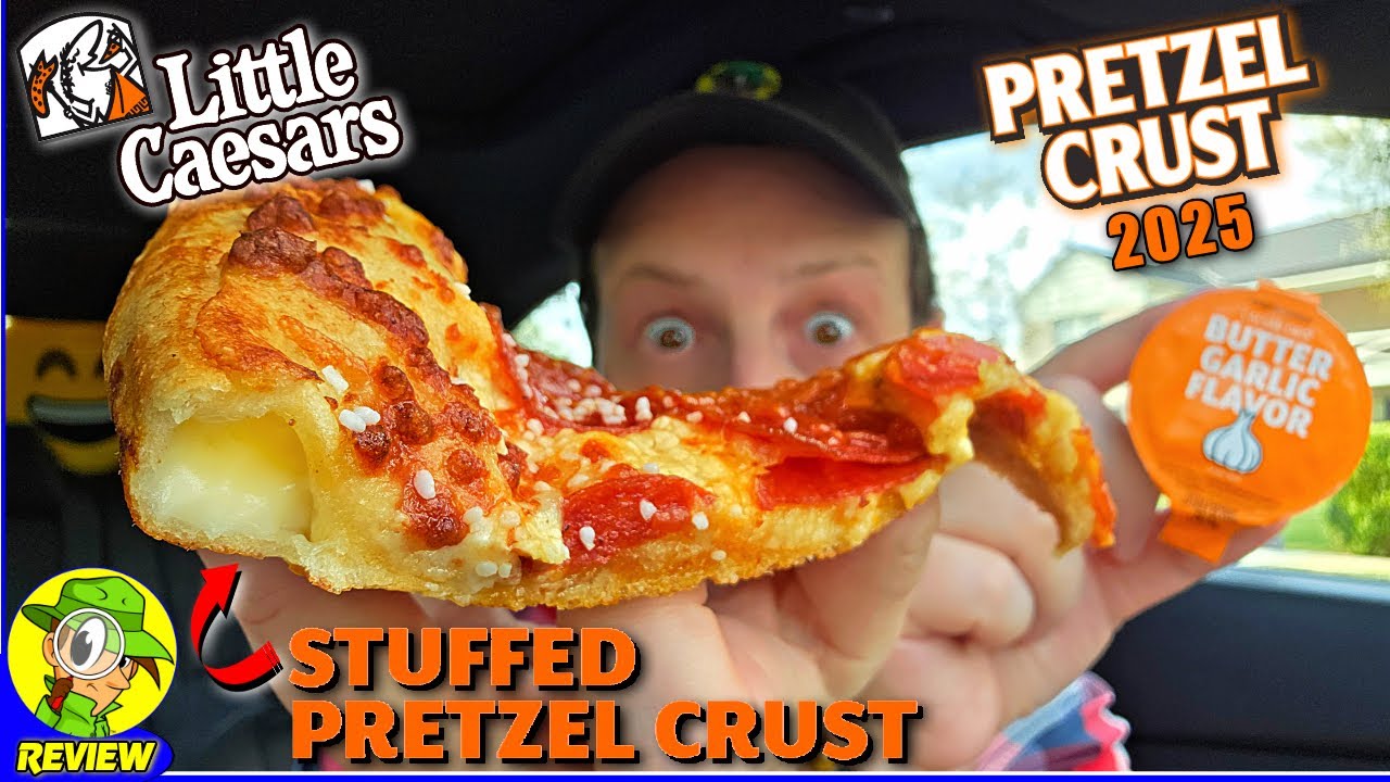 Little Caesars® Stuffed Pretzel Crust Pizza Review 💪🧀🥨🍕 ⎮ Back In 2025! 🤩 Peep THIS Out! 🕵️‍♂️