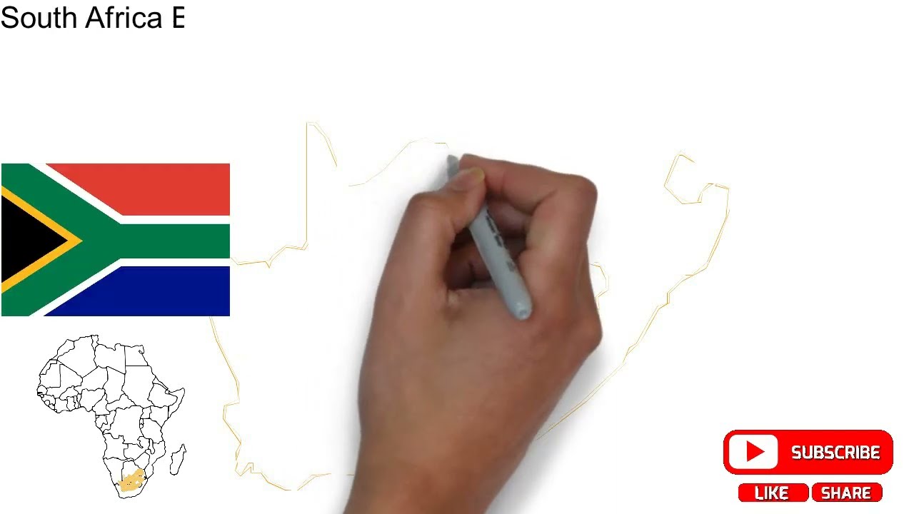 How to Draw South Africa Outline Map, South Africa Map