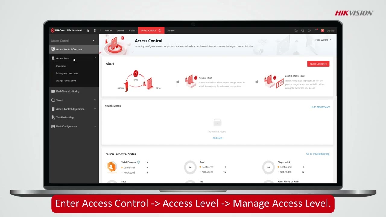 How to Add Access Level for Visitors on HikCentral Pro