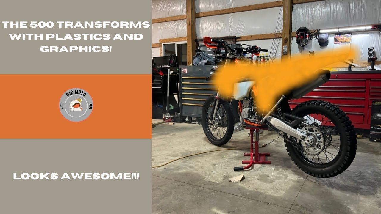 KTM 500 Gets a complete makeover!! Plastics / Graphics