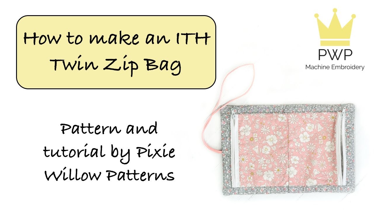 How To Make An ITH Twin Zipper Bag