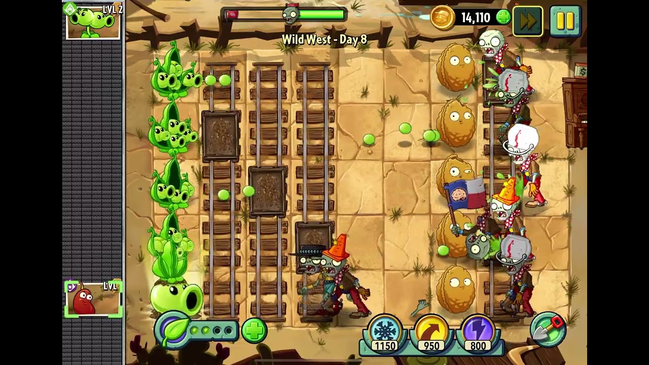 Pvz2 Wild West level 8