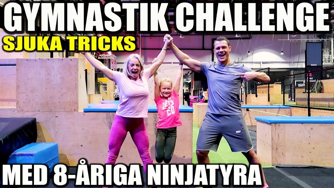 GYMNASTIK CHALLENGE MED 8-&Aring;RIGA NINJATYRA *SJUKA TRICKS*