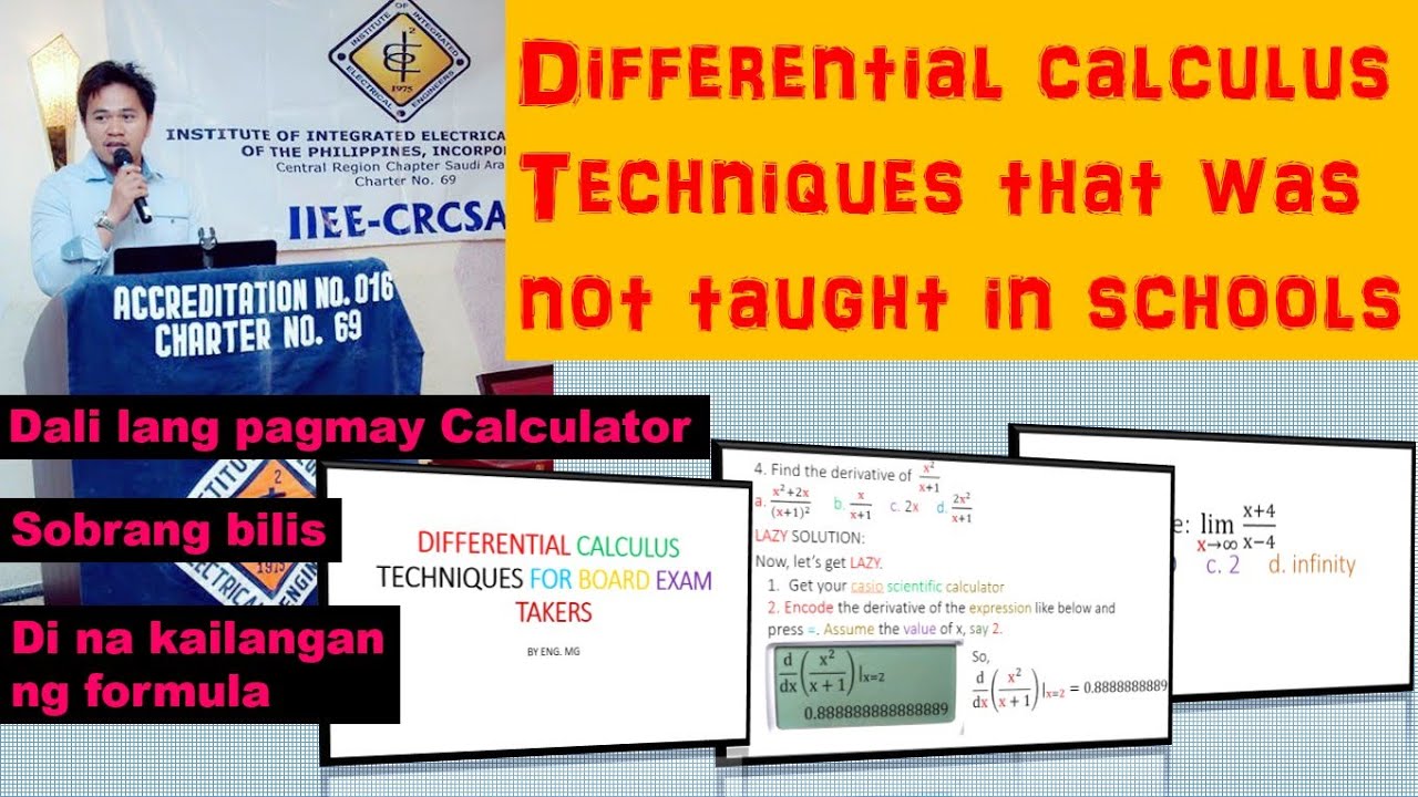 Engineering Board Exam : Secret Techniques in Solving Differential Calculus for Board Exam Takers