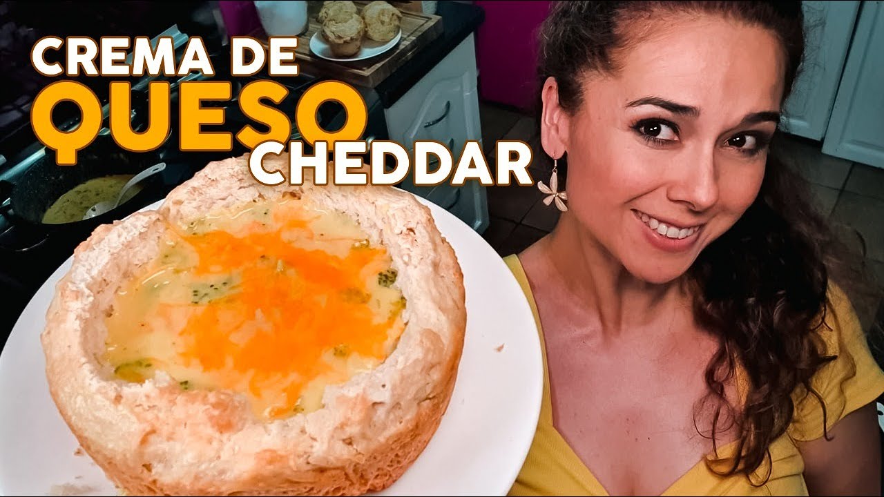 Crema de queso CHEDDAR con pan casero/Panera´s Broccoli Cheddar Soup/Marisolpink