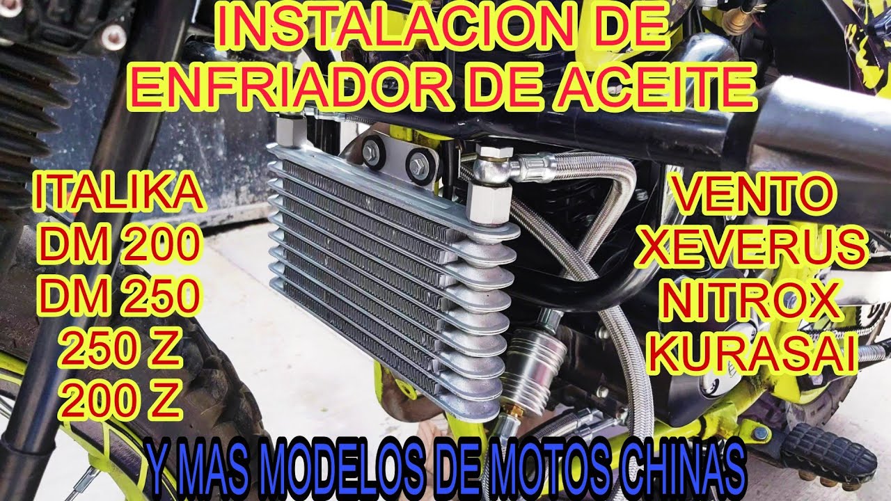 🔥ADAPTACIÓN DE ENFRIADOR DE ACEITE ITALIKA DM 200, DM 250, XEVERUS 250, NITROX Y MAS MOTOS CHINAS🔥