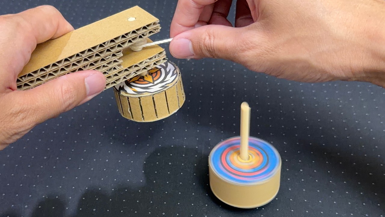 [ Easy Craft ] How to Make a Powerful Cardboard Spinning Top