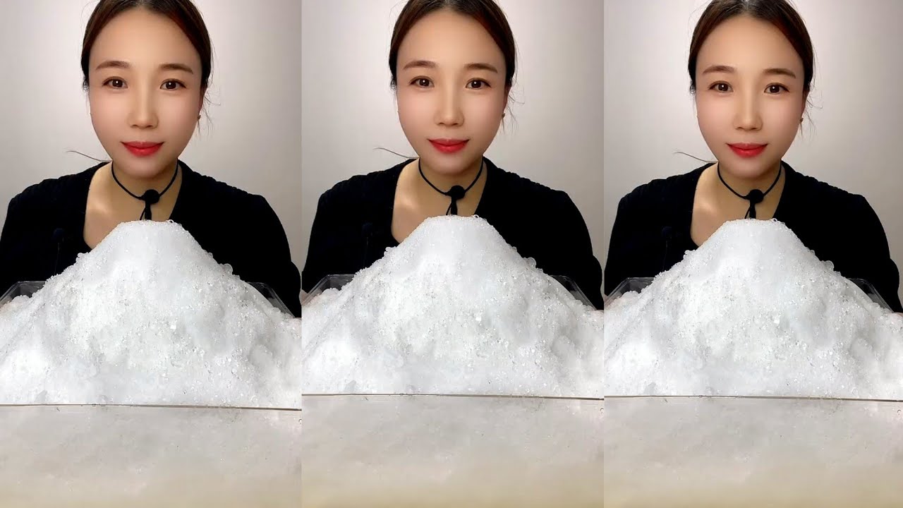 ASMR WHITE ICE EATING QIAN 