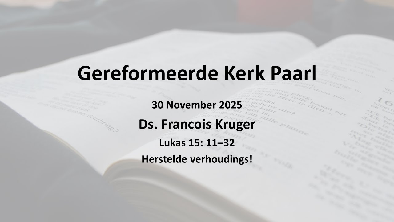 30 Nov 2025 | Herstelde verhoudings!