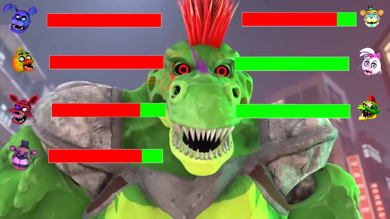 [SFM FNaF] Top 5 SECURITY BREACH vs FIGHTS With Healthbars