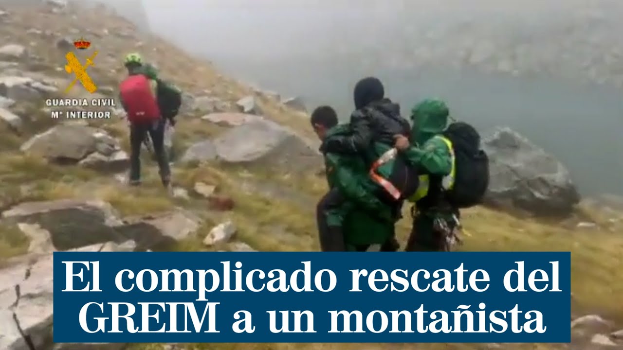 1.800 metros de descenso a las espaldas: el complicado rescate del GREIM a un montañista