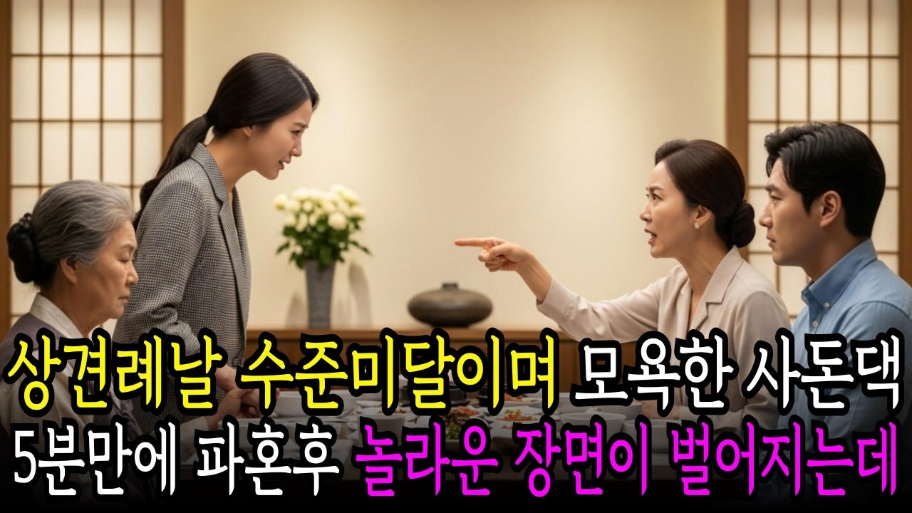 상견례에서 수준미달이며 할머니를 무시한 사돈댁.... 시작 5분만에 파혼 후 충격적인 장면이 벌어지는데....