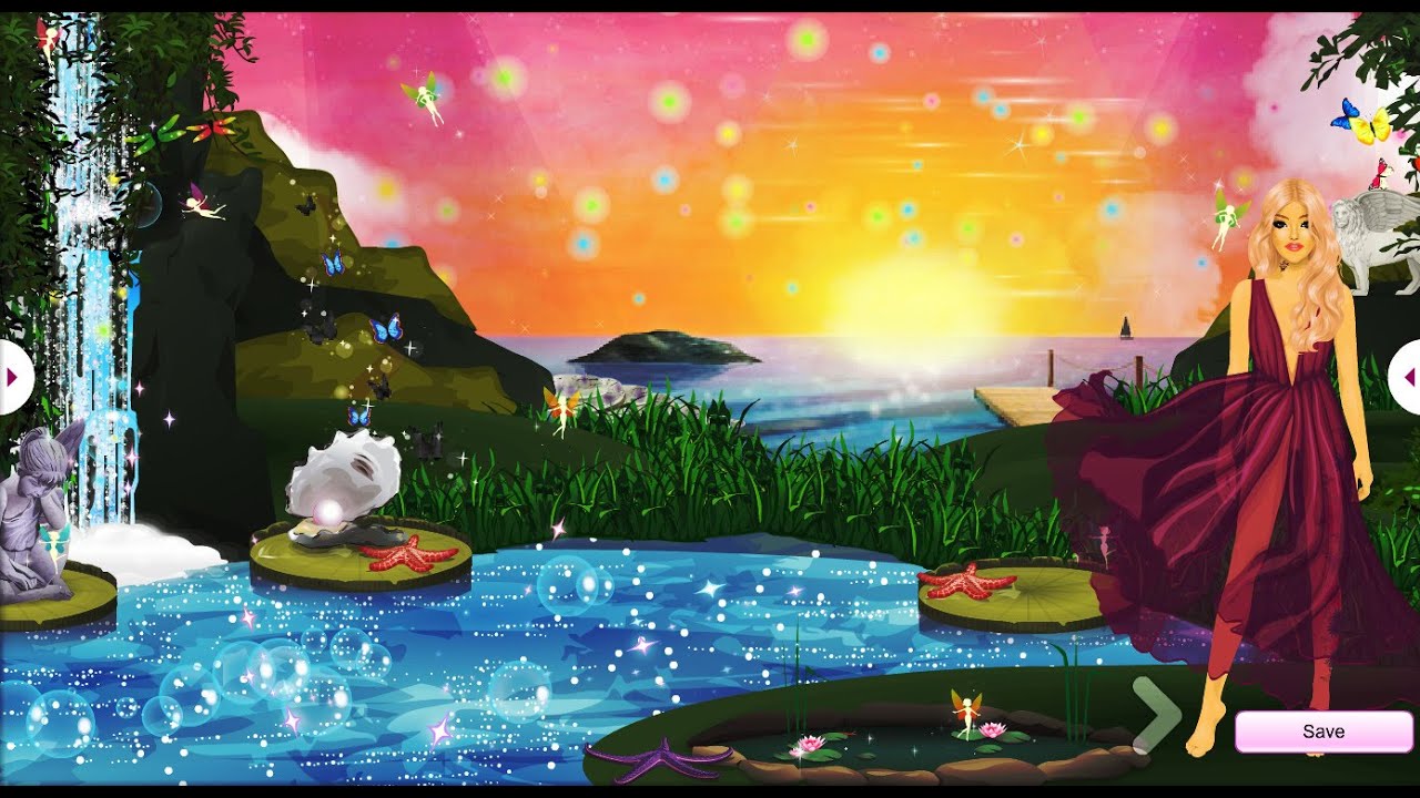 Stardoll Sunset Waterfall | alw1234