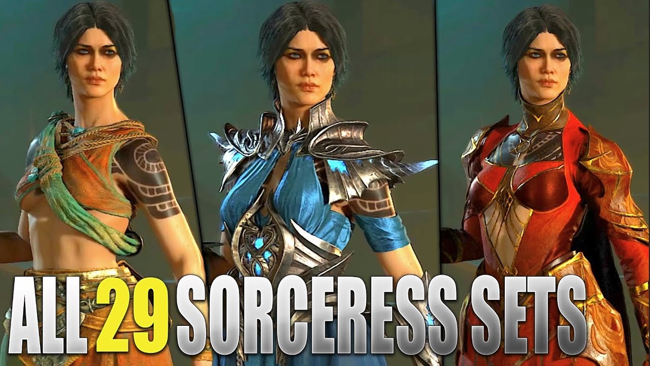 ALL 29 Diablo 4 Sorceress Transmog Armor Sets & How To Get Them