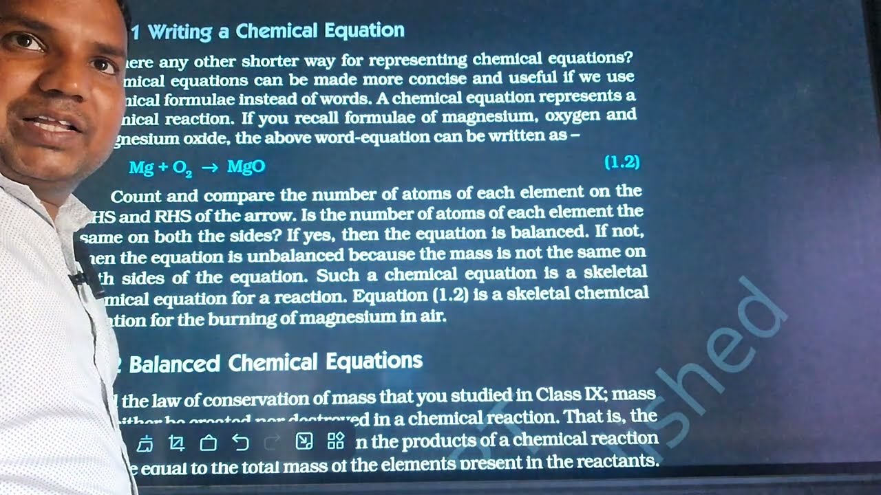 9Chemistry Class 10th 2026-27 Chemical reaction and equations Cbse board Ncert Concepts 