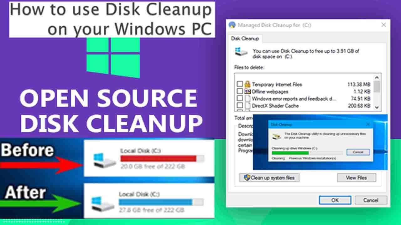 How to Disk Cleanup your computer Recover Space on Hard Drive Delete Old Unwanted Files  Free & Easy