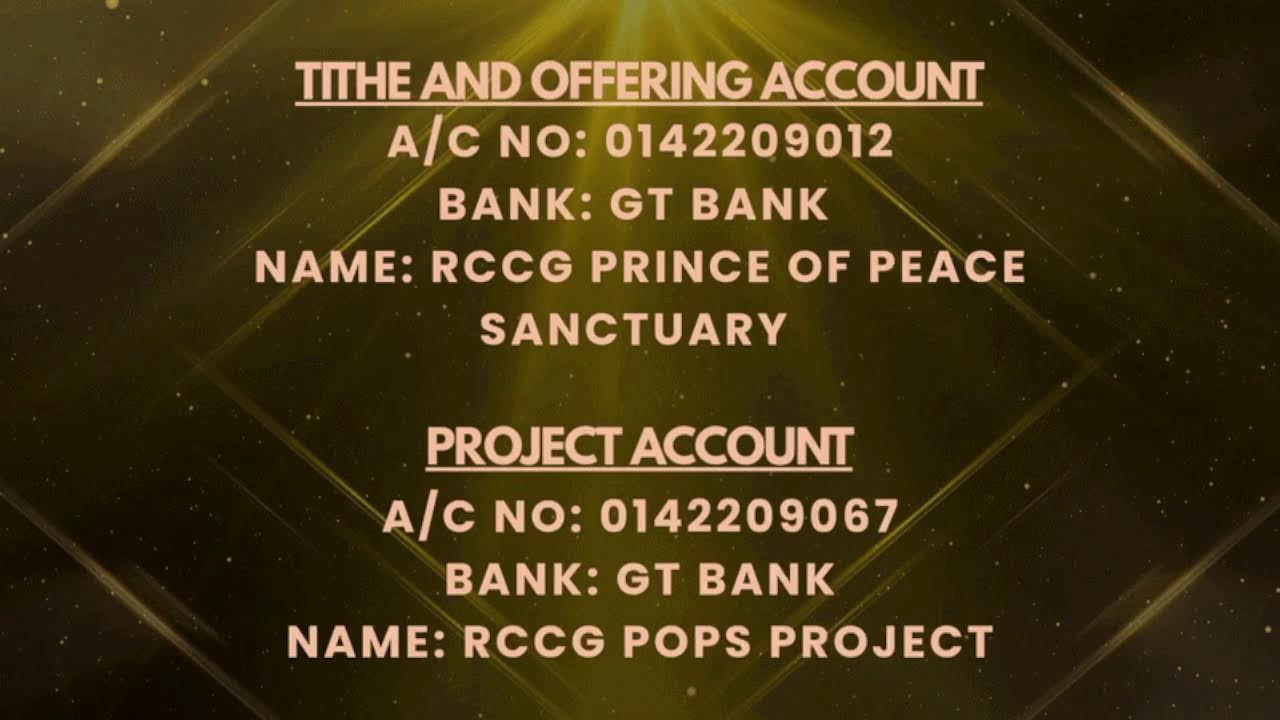 RCCG Prince Of Peace Sanctuary (POPS) Live Stream