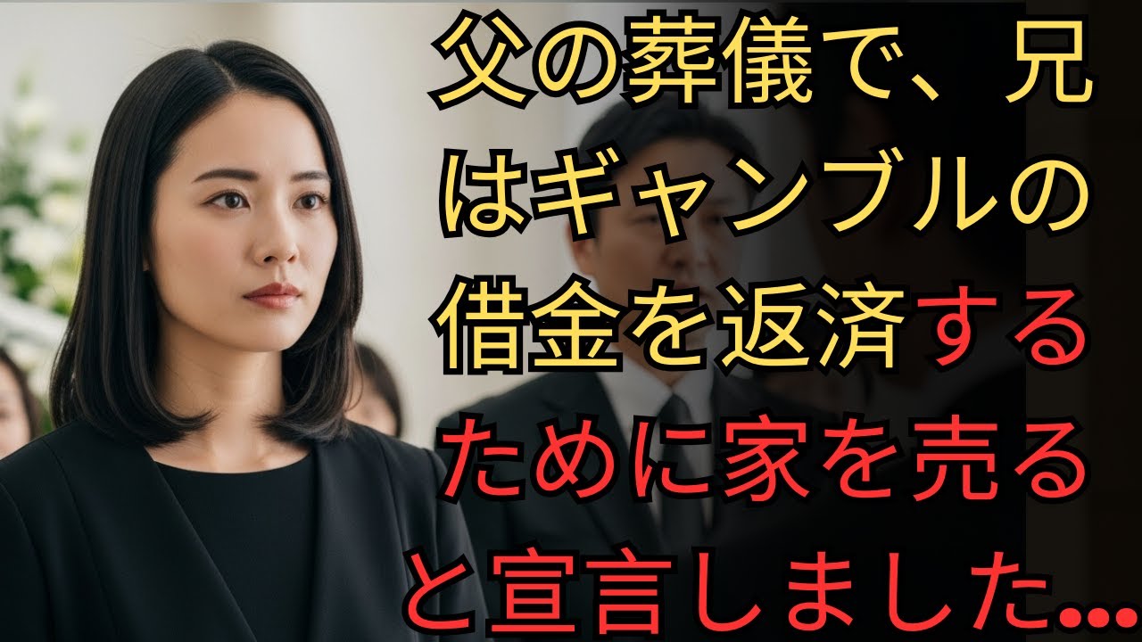 父の葬儀で、兄はギャンブルの借金を返済するために家を売ると宣言しました...