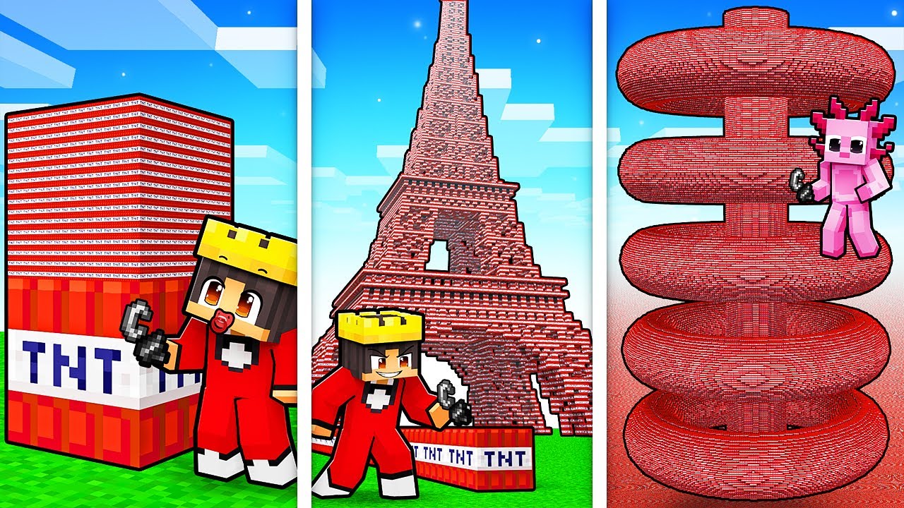 Exploding Every SECRET Minecraft TnT in One Video…